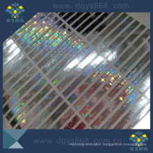 Custom Security Laser Hologram Label with Rainbow Effect